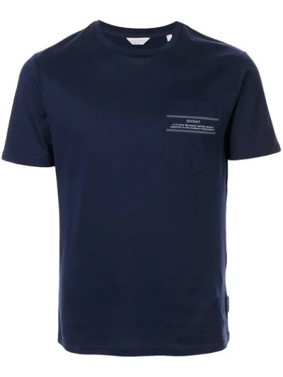 Gieves & Hawkes Short Sleeved Cotton T-shirt In Blue