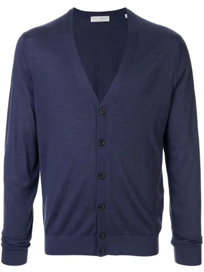 Gieves & Hawkes Loose Fit Cardigan In Blue
