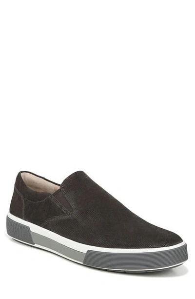 Vince Men's Randell Perforated Suede Slip-on Sneakers In Graphite