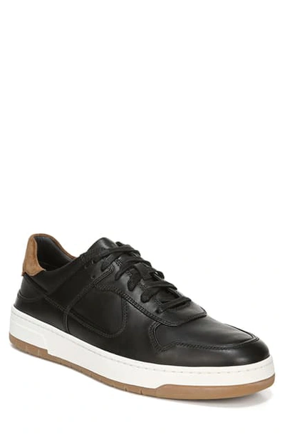 Vince Men's Mayer-2 Smooth Leather Sneakers With Contrast Suede In Black