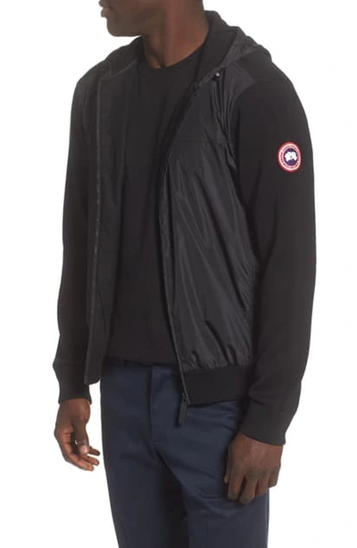 Canada Goose Men's Windbridge Wool & Nylon Hoodie Jacket In Black