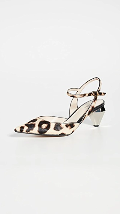 Marc Jacobs The Slingback Leopard Pumps In Camel Multi