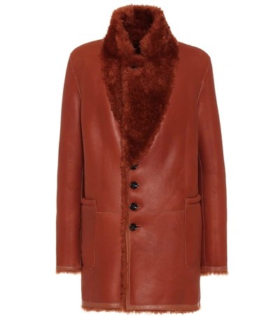 Joseph Lyne Reversible Shearling Coat In Brown