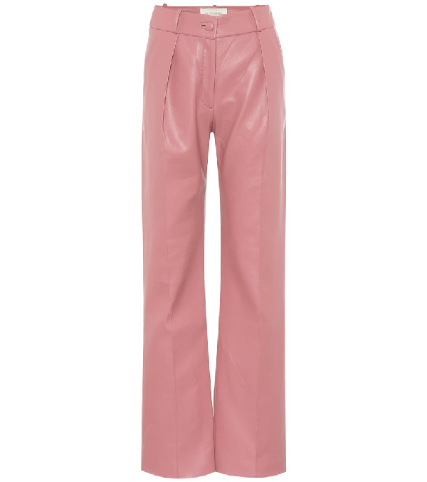 pink leather pants