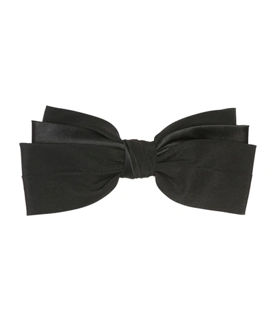 Sophie Buhai Classic Silk Bow Barrette In Black