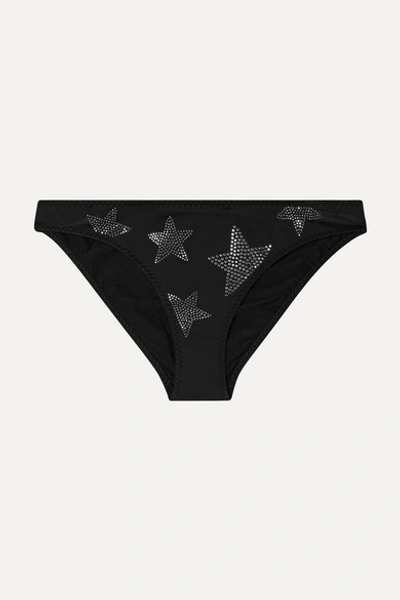 Stella Mccartney Embellished Bikini Briefs In Black