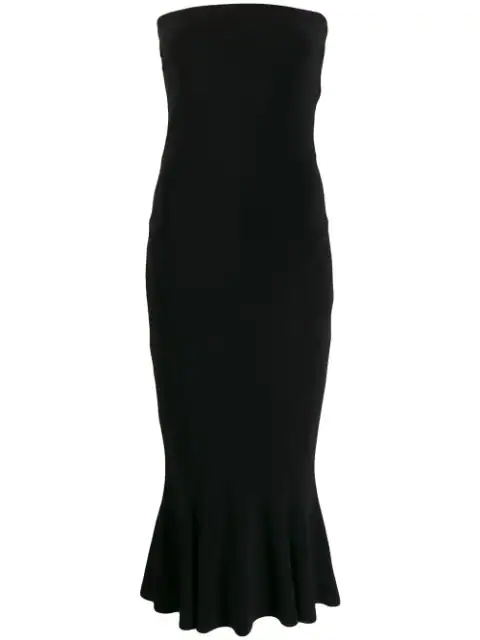 Norma Kamali Strapless Fishtail Gown In Black | ModeSens