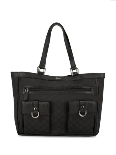 Pre-owned Gucci Ssima Abbey Shoulder Bag In Black