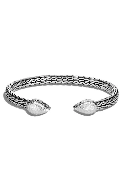 John Hardy Classic Chain Hammered Sterling Silver Flex Cuff Bracelet In Sterling Silver & Gold