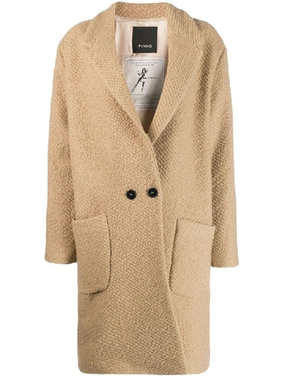 Pinko Girl Coat In Beige/incenso