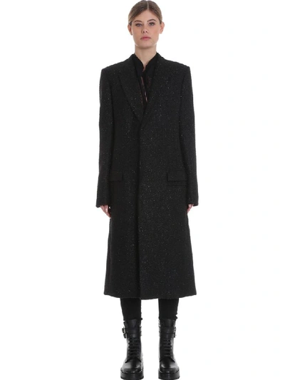 Amiri Coat In Black Wool