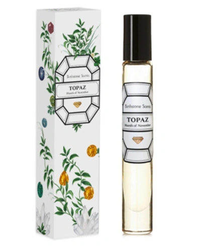 Birthstone Scents Topaz Perfume Oil Rollerball, 0.27-oz. In White Box, Clear Roll-on