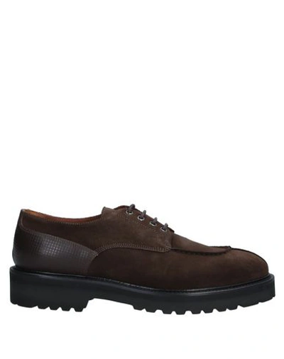 Alberto Guardiani Lace-up Shoes In Dark Brown
