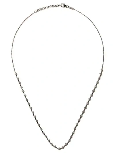 As29 18kt Black Gold Bol Round Diamond Necklace