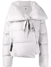 Bacon Oversized Collar Down Jacket In 105 Light Grey