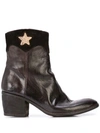 Madison.maison Star Detail Ankle Boots In Black