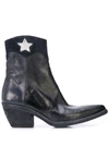 Madison.maison Star Detail Ankle Boots In Black