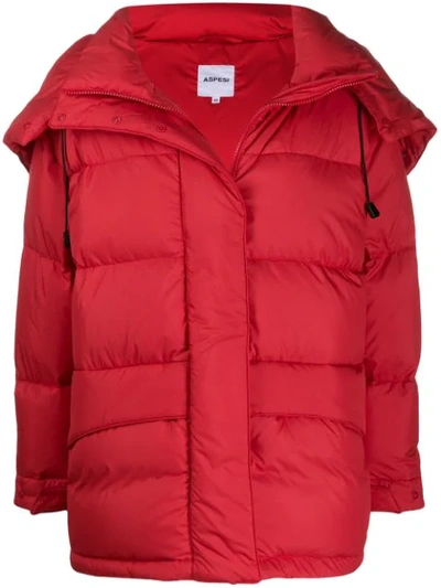 Aspesi Padded Coat In Red