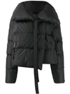 Bacon Oversized Collar Down Jacket In Black