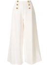 Stella Mccartney High-waisted Wide-leg Trousers In White