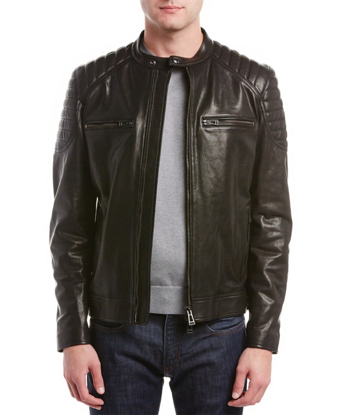 Belstaff Stoneham Polished Leather Jacket' In Black | ModeSens