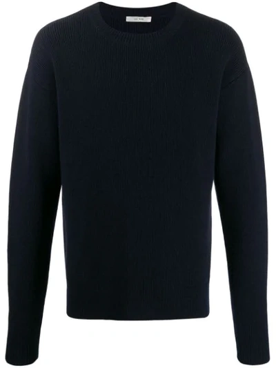 The Row Connor Ribbed Jumper In Blue
