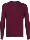 Polo Ralph Lauren Knit Crew Neck Jumper In Red