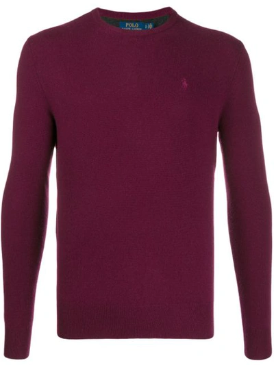 Polo Ralph Lauren Knit Crew Neck Jumper In Red