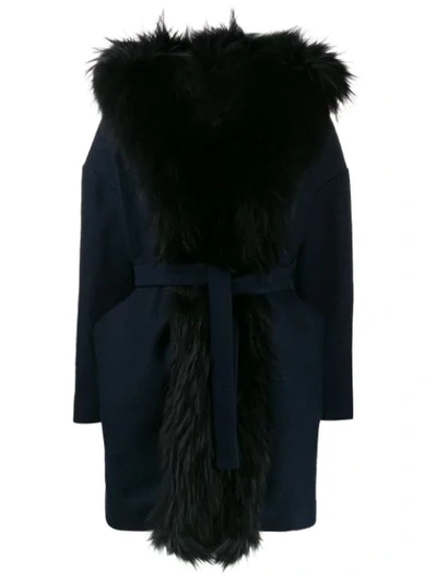 Ava Adore California Hooded Coat In Blue