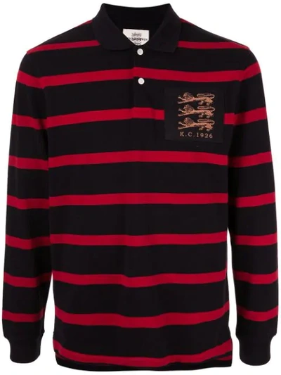 Kent & Curwen Striped Polo Shirt In Red