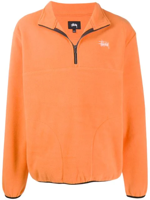 stussy half zip sweatshirt
