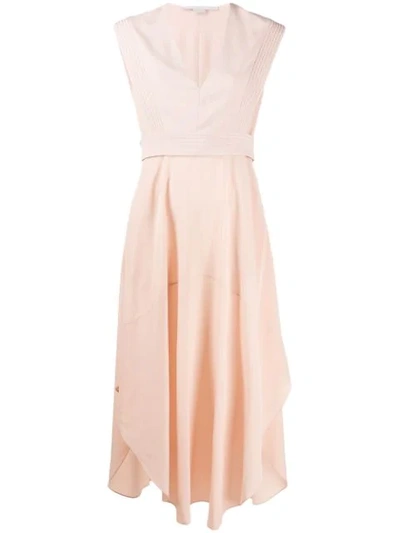 Stella Mccartney Curved-hem Midi Dress In 5900 - Rose