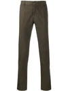 Incotex Slim-fit Chino Trousers In Brown