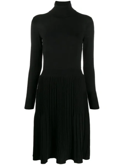 Calvin Klein Superfine Knit Dress In Black