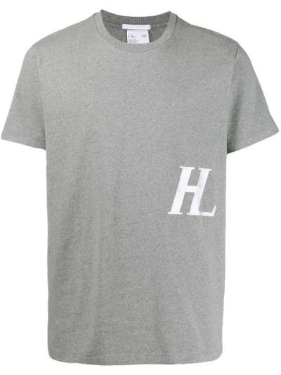 Helmut Lang Logo Print Cotton T-shirt In Precision Heather