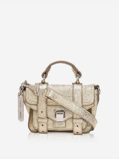 Proenza Schouler Ps1 Micro-textured Metallic Mix Leather In Light Gold