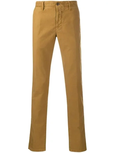 Incotex Slim-fit Chino Trousers In Brown