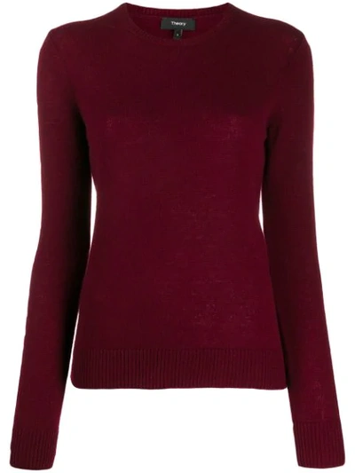 Theory Crewneck Sweater In Red