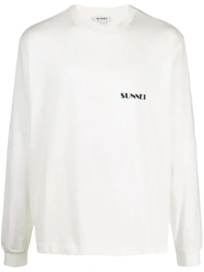 Sunnei Logo-print T-shirt In White