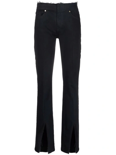 Frame Trapunto Moto Pants With Banded Bottom In Black