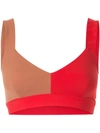 Vaara Elsa Bi-colour Sports Bra In Red