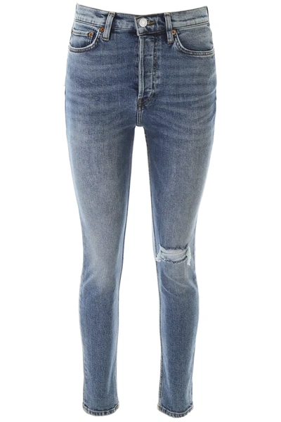 Re/done Ultra High Rise Jeans In Blue