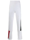 Moncler Stripe Detail Cotton Track Pants In White