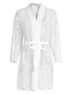 Jonquil Sara Scalloped Lace Short Robe In Ivory