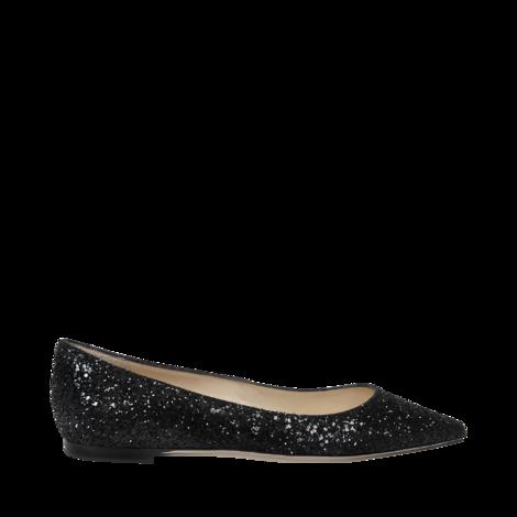 jimmy choo romy flat glitter