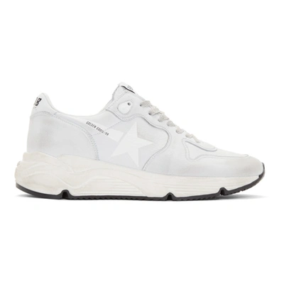 Golden Goose Leather & Suede Running Sole Sneaker In White