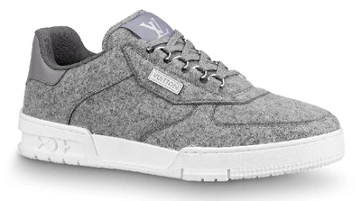 Pre-owned Louis Vuitton Trainer Grey Flannel In Grey/white