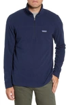 Patagonia Micro D(r) Quarter-zip Fleece Pullover In New Navy