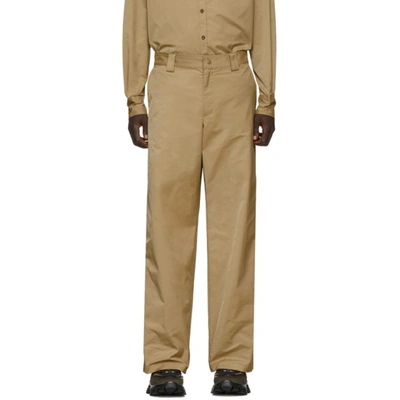 Valentino Beige Straight-fit Trousers In C85