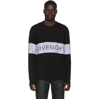 Givenchy Black & White Wool Contrasting Stripe Sweater